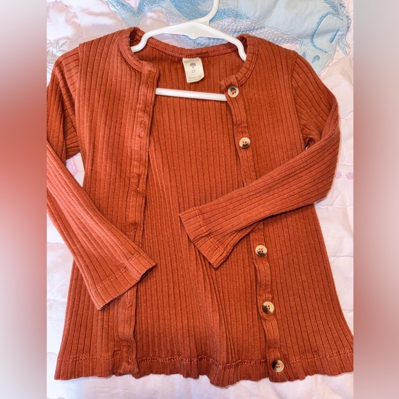 Kate Quinn Rust Ribbed Sweater - Picture 2 of 2